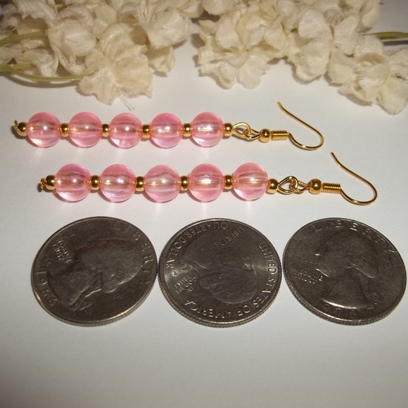 Dangle Drop Earrings For Women Party Fashion Jewelry Women's AB Pink Gold C310 - Picture 6 of 9